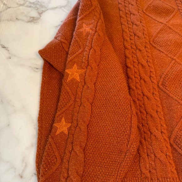 TAYLOR SWIFT CARDIGAN TLOAS The Life of a Showgirl Gold Orange Stars MD/LG NEW - Picture 10 of 15